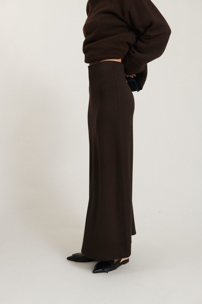 Basic Apparel Sadie Long Skirt Skirts 709 Chocolate torte